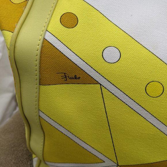 Emilio Pucci Leather/Canvas Bag - Picture 2 of 13